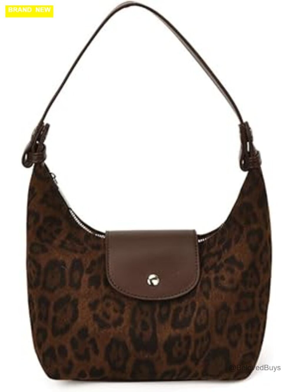 Faux Suede Shoulder Bag Crescent Hobo Crossbody Handbag Work Travel